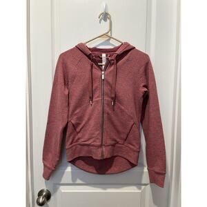 Lululemon Catch A Moment Zip Up Hoodie Heathered Merlot Size 2